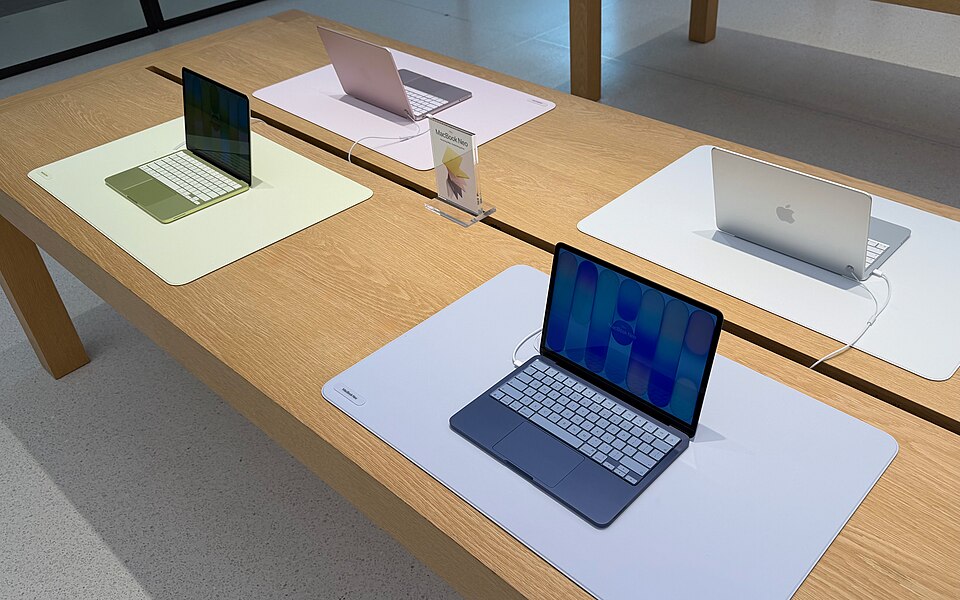 MacBook Neo обзор: вся линейка в цветах Blush, Citrus, Indigo и Silver